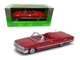 AUTO 1:24 CHEVROLET IMPALA 1963 ROJO WELLY WL- 22434-4D